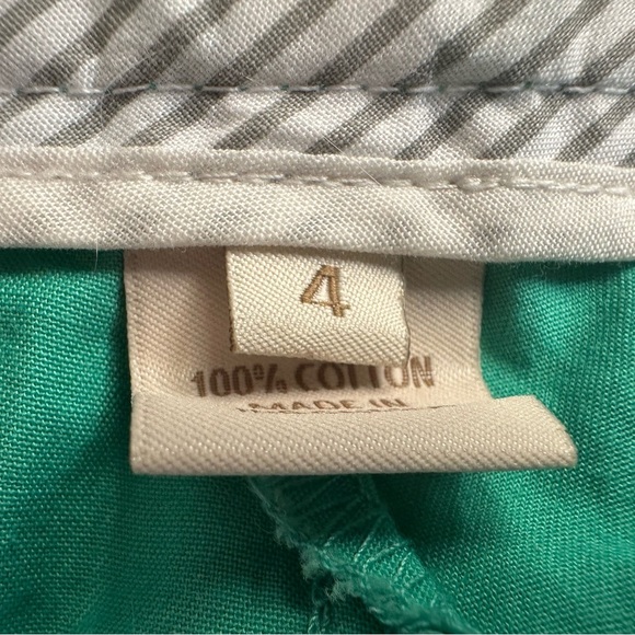 J Crew 100% Cotton Broken In Chino Shorts - Green - Size 4 - Picture 4 of 8